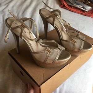 Gold Rhinestone Gianni Bini Heels